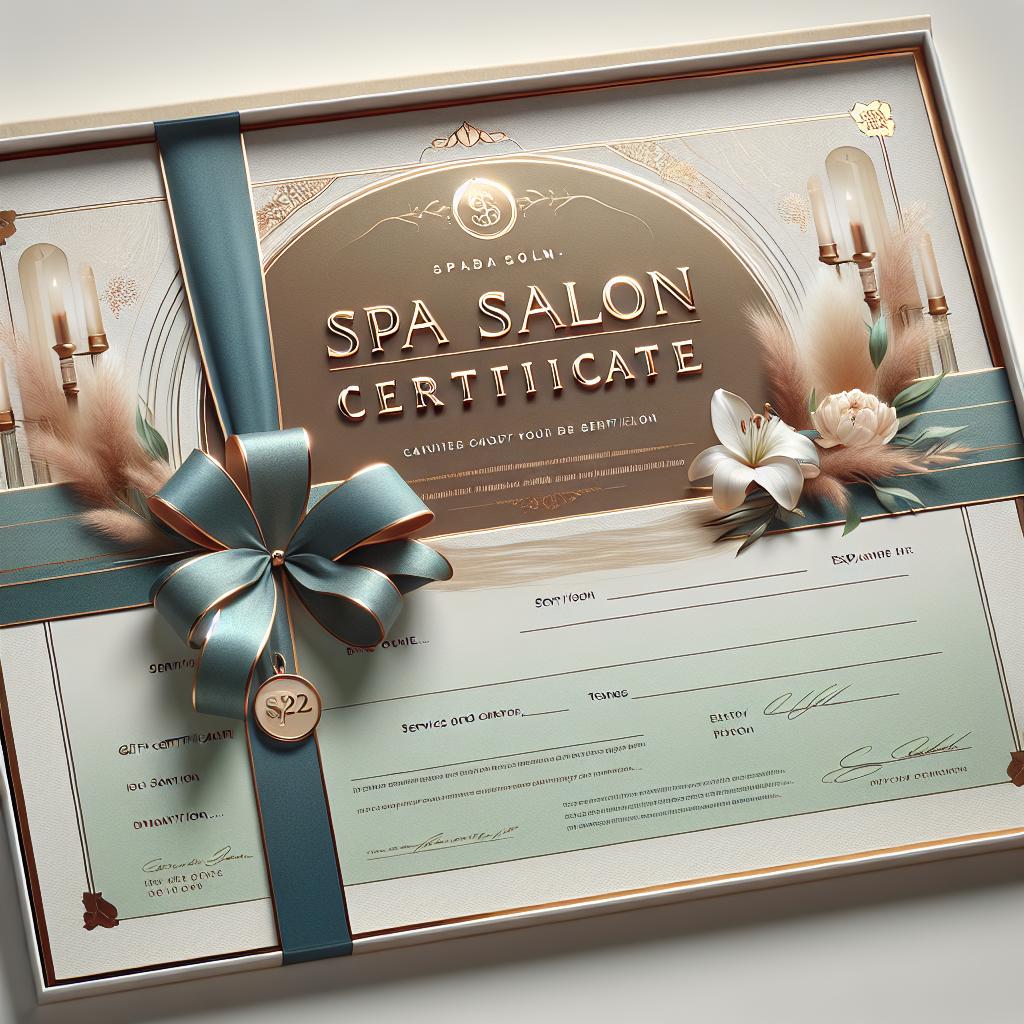 Сертификат в спа салон: идеальный подарок для релакса и ухода за собой