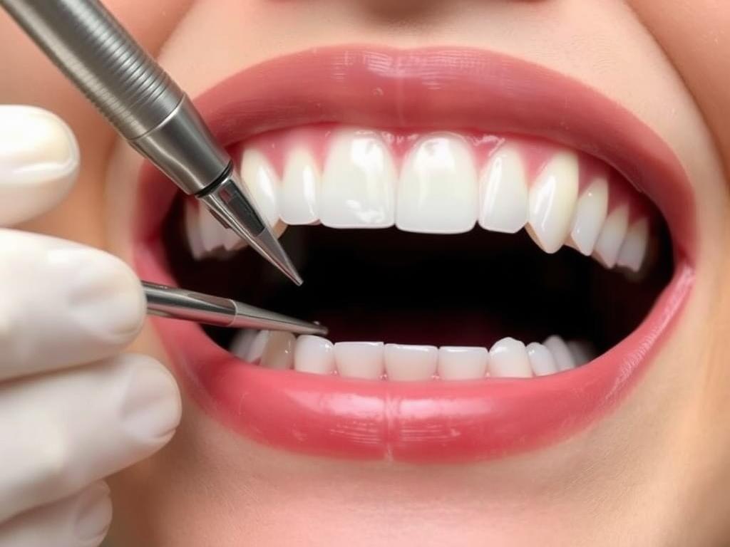 Installation of veneers on teeth фото