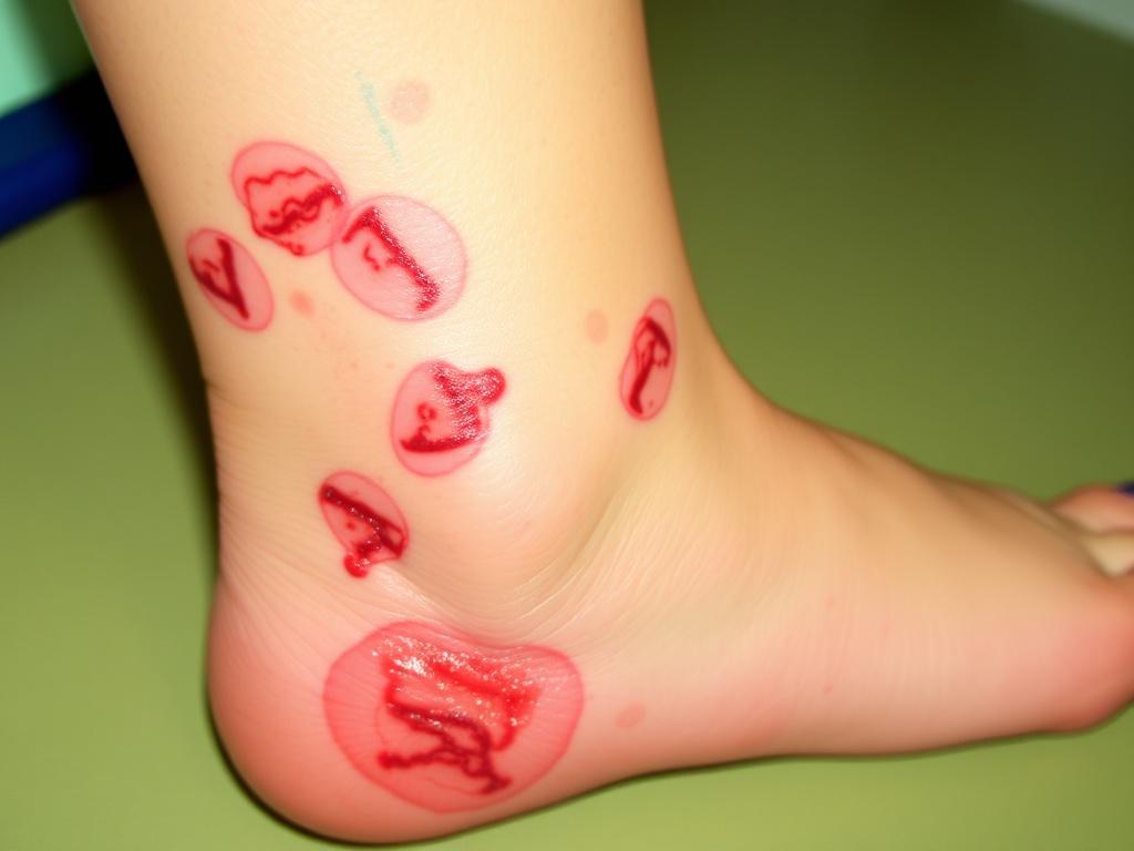 Trophic ulcers associated with varicose veinsфото