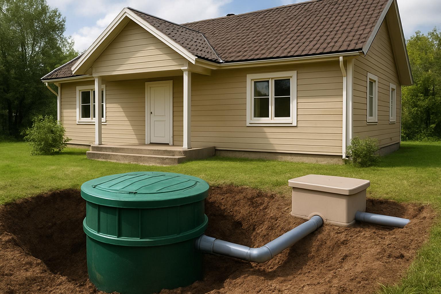 Автономная канализация в частном домефото